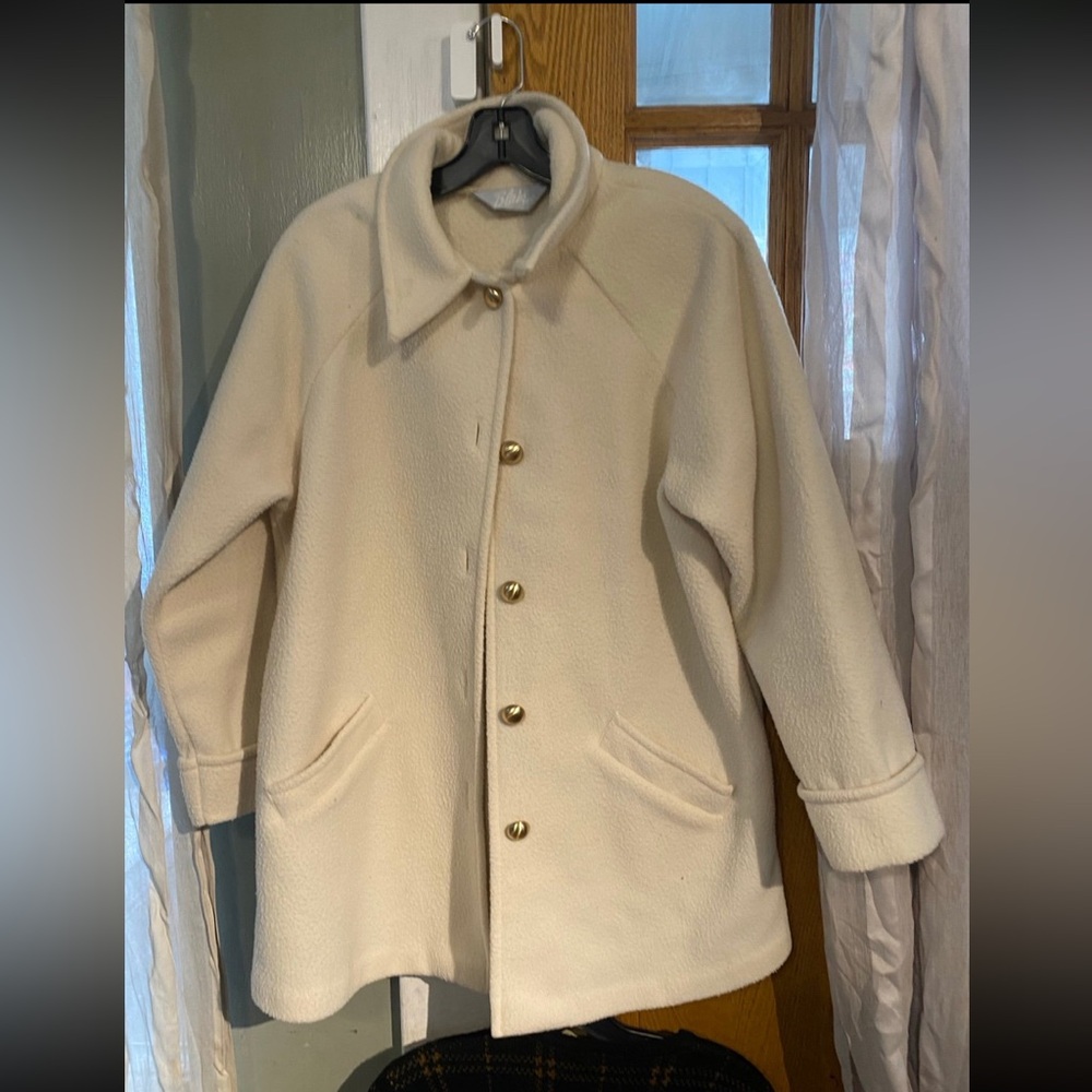 Vintage Blair Swing Cream Coat Blazer Jacket Plush Fleece M L